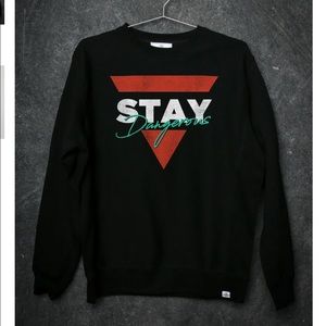 Kid Dangerous - New Men’s Sweatshirt - Black - Size Medium - Stay Dangerous